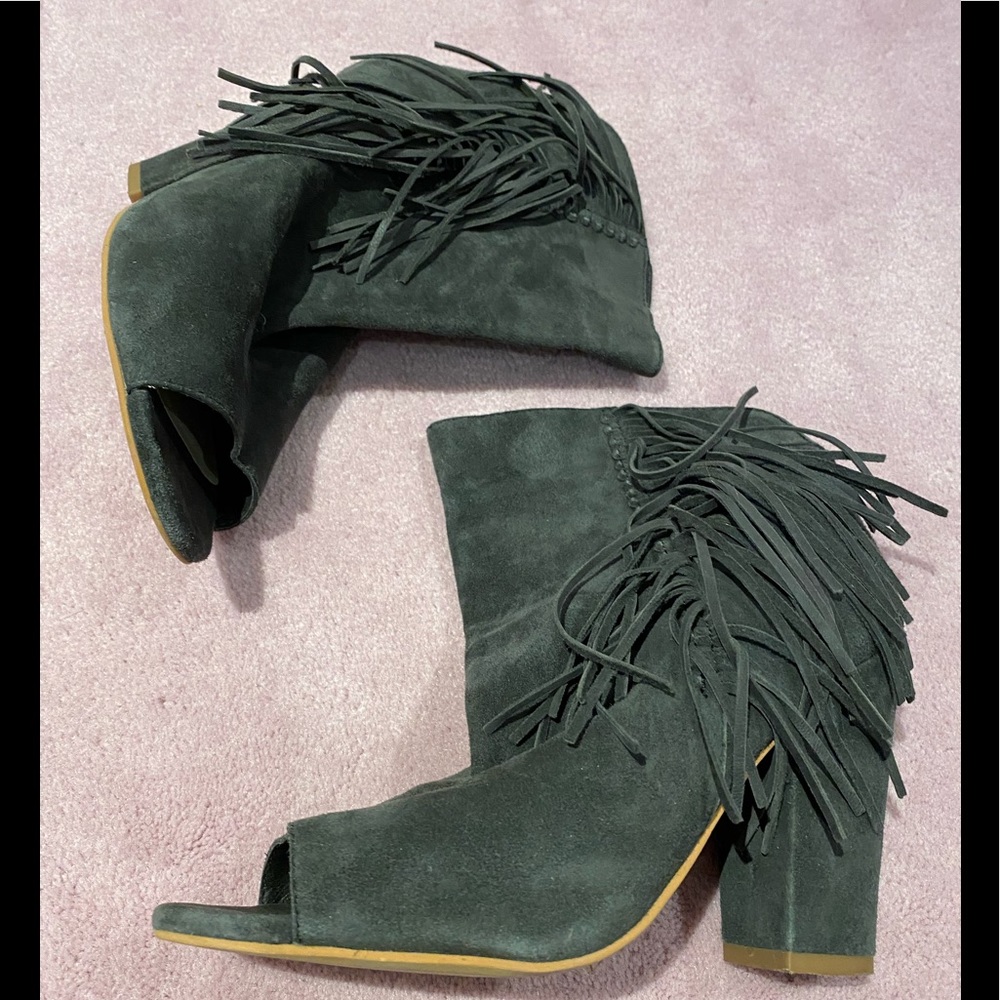 Dolce Vita Mazarine Fringe Peeptoe Boot